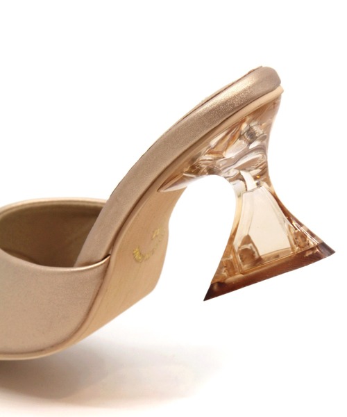 Sugar Sugar（シュガーシュガー）の「【SUGAR SUGAR シュガーシュガー】スクエアクリアヒールミュールサンダル（サンダル・レディース・ブラック/シルバー/ゴールド/グリーン・LL/S/M/L）」の12枚目の写真