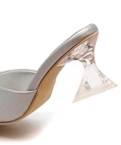 Sugar Sugar（シュガーシュガー）の「【SUGAR SUGAR シュガーシュガー】スクエアクリアヒールミュールサンダル（サンダル・レディース・ブラック/シルバー/ゴールド/グリーン・LL/S/M/L）」の8枚目の写真