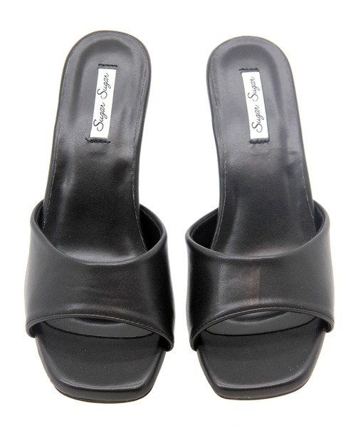 Sugar Sugar（シュガーシュガー）の「【SUGAR SUGAR シュガーシュガー】スクエアクリアヒールミュールサンダル（サンダル・レディース・ブラック/シルバー/ゴールド/グリーン・LL/S/M/L）」の21枚目の写真