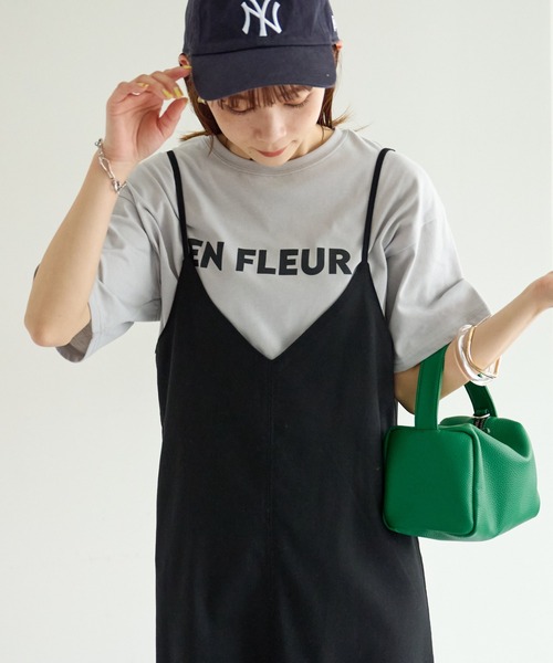 DISCOAT（ディスコート）の「【WEB限定】立体ロゴTシャツ（Tシャツ/カットソー・レディース・ライトグレー/ピンク/ホワイト×グリーン/ホワイト×グレー/ホワイト×ピンク/グレー系その他/オフホワイト/ネイビー・FREE/MEDIUM）」の20枚目の写真