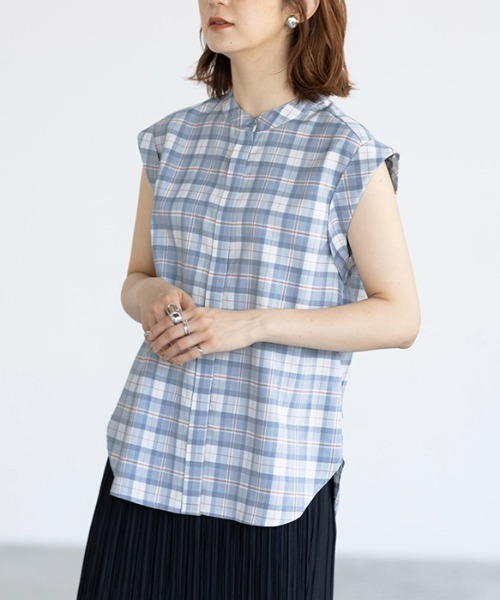 GeeRA(ジーラ)の「バックフリルシャツブラウス(シャツ/ブラウス・レディース・ブルー/ブラック・MEDIUM/LARGE/X-LARGE)」の7枚目の写真