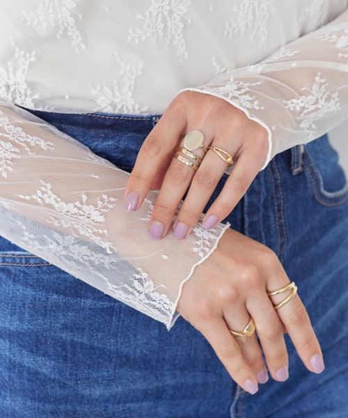 YU'NOW（ユナウ）の「ハイネックレースインナー（インナーウェア/肌着・レディース・オフホワイト/チャコールグレー/ブラック/ピンクベージュ・XX-LARGE/XXX-LARGE/X-LARGE/XXXX-LARGE/LARGE/MEDIUM）」の5枚目の写真