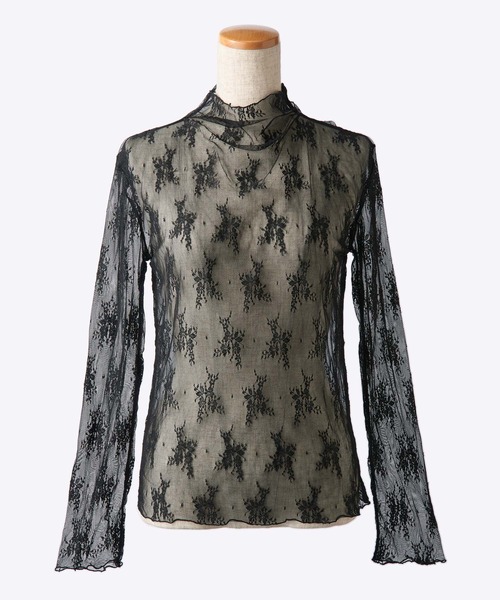 YU'NOW（ユナウ）の「ハイネックレースインナー（インナーウェア/肌着・レディース・オフホワイト/チャコールグレー/ブラック/ピンクベージュ・XX-LARGE/XXX-LARGE/X-LARGE/XXXX-LARGE/LARGE/MEDIUM）」の9枚目の写真