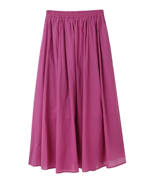 andme(アンドミー)の「コットンボイルギャザーロングスカート(スカート・レディース・チャコールグレー/ネイビー/ピンク/イエロー/ミント/オレンジ/ラベンダー/ライトグリーン・M)」の21枚目の写真