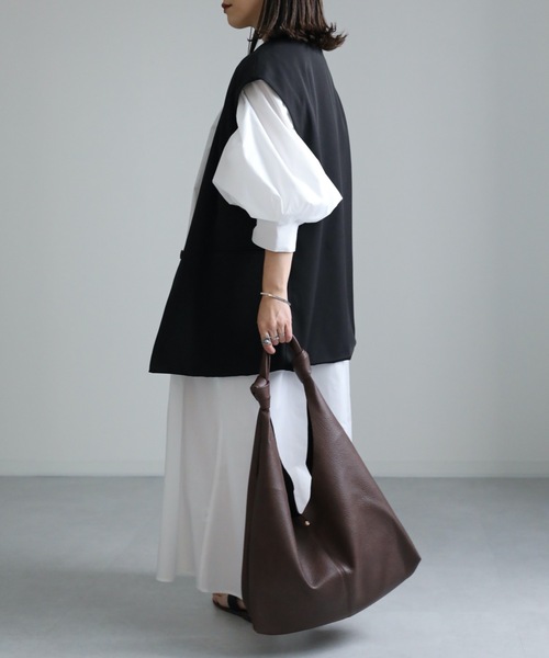 ap retro（アプレトロ）の「ボリュームスリーブシャツワンピース（シャツワンピース・レディース・ホワイト/ブラック・FREE）」の21枚目の写真