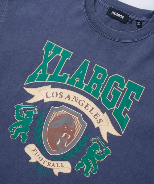 XLARGE（エクストララージ）の「PIGMENT EMBLEM LOGO S/S TEE/ ピグメント加工　エンブレム　半袖　Tシャツ（Tシャツ/カットソー・メンズ・ブラック/ネイビー/ホワイト・XL/M/L/S）」の5枚目の写真