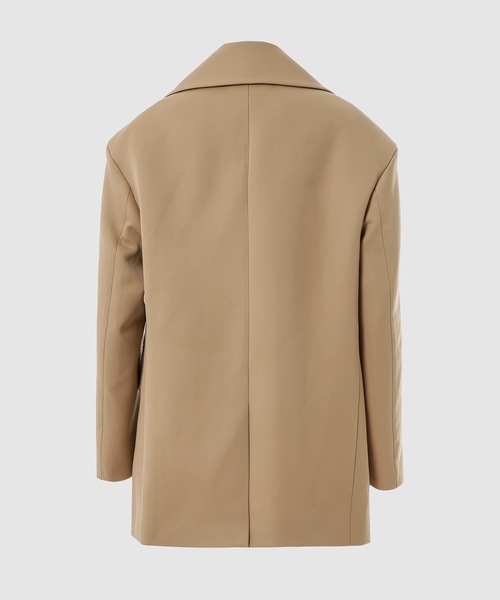 WE11DONE(ウェルダン)の「BEIGE DROP SHOULDER DOUBLE BREASTED COAT(その他アウター・メンズ・ベージュ・S/M)」の2枚目の写真
