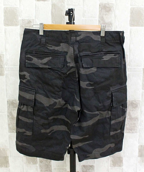激レア AVIREX 山羊革 ショートパンツ 黒 カーゴ L やぎ