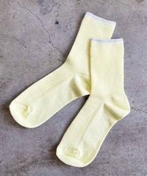 SHIZUTA | SZT:配色ライン　クルーリブソックス 　S　M　L　子供ソックス　大人ソックス(ソックス/靴下)