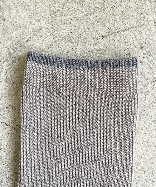 SHIZUTA（シズタ）の「SZT:配色ライン　クルーリブソックス 　S　M　L　子供ソックス　大人ソックス（ソックス/靴下・レディース・ネイビー/モスグリーン/ストーン/レディッシュグレー/ライトイエロー/ライラック/スモークピンク/グレイッシュベージュ・S/M/L）」の15枚目の写真