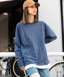 【BLUE STANDARD/ブルースタンダード】ZEROSTAIN ゼロステイン 汗染みの目立ちにくいTシャツ UVカット 撥水性 ビッグシルエット フェイクレイヤードロンT