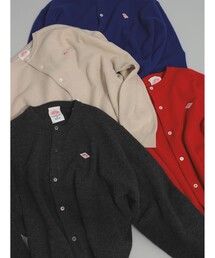 DANTON / ラムウール クルーネック カーディガン