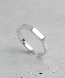 「ieLS」SV925 シルバー ユニセックス デザイン リング フリーサイズA