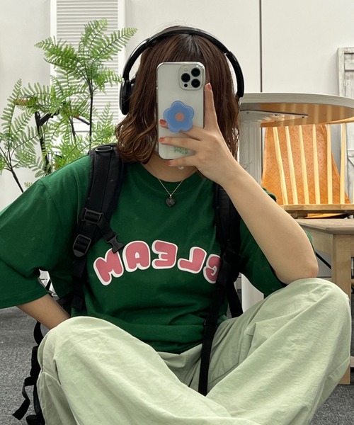 kutir(クティール)の「アソートTシャツ(Tシャツ/カットソー・レディース・ネイビー/ライトブルー/グリーン/オレンジ/ブラック/ピンク・FREE)」の10枚目の写真