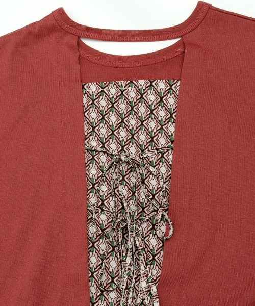 チチカカ（チチカカ）の「タックスリーブコンビワンピース（ワンピース・レディース・ブラウン/レッド/グリーン・FREE）」の21枚目の写真