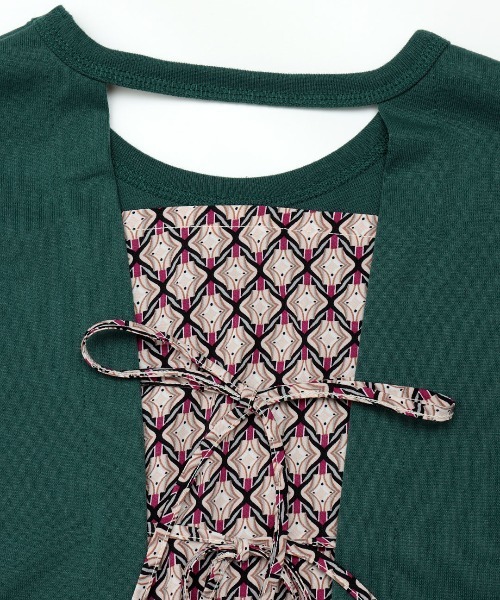 チチカカ（チチカカ）の「タックスリーブコンビワンピース（ワンピース・レディース・ブラウン/レッド/グリーン・FREE）」の20枚目の写真