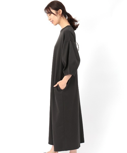 チチカカ（チチカカ）の「タックスリーブコンビワンピース（ワンピース・レディース・ブラウン/レッド/グリーン・FREE）」の12枚目の写真