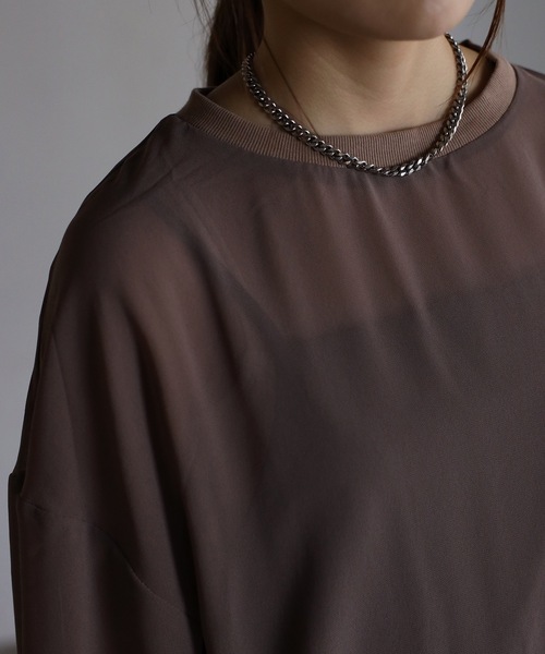 sakishimatokyo(サキシマトーキョー)の「シアールーズトップス(Tシャツ/カットソー・レディース・ブラック/アイボリー/グレイッシュベージュ/ブルー・FREE)」の19枚目の写真