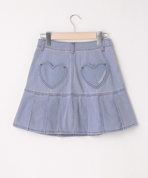 新品　mezzo piano   メゾピアノ　デニムプリーツスカート mezzo piano メゾピアノ(mezzo piano)☆ デニム後プリーツスカート