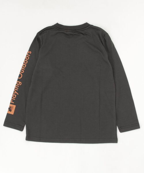 LOGOS(ロゴス)の「【30】〔LOGOS/ロゴス〕天竺袖プリントロングスリーブTシャツ(Tシャツ/カットソー・キッズ・ダークグレー/サックスブルー系/ブラック/カーキ・140/130/160/150)」の12枚目の写真