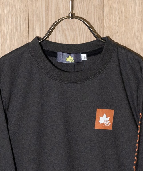 LOGOS(ロゴス)の「【30】〔LOGOS/ロゴス〕天竺袖プリントロングスリーブTシャツ(Tシャツ/カットソー・キッズ・ダークグレー/サックスブルー系/ブラック/カーキ・140/130/160/150)」の5枚目の写真