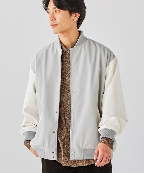 coen（コーエン）の「リラックスメルトンスタジャン（スタジャン・メンズ・グレー/ネイビー・MEDIUM/LARGE/X-LARGE/SMALL）」の21枚目の写真