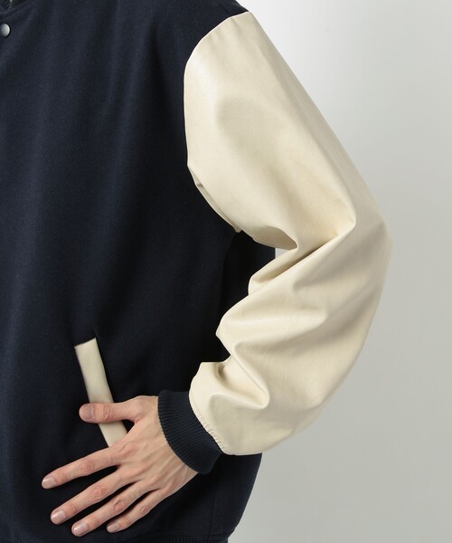 coen（コーエン）の「リラックスメルトンスタジャン（スタジャン・メンズ・グレー/ネイビー・MEDIUM/LARGE/X-LARGE/SMALL）」の12枚目の写真