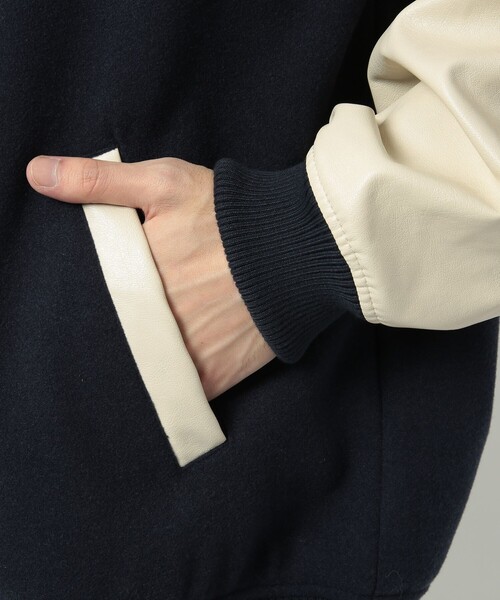 coen（コーエン）の「リラックスメルトンスタジャン（スタジャン・メンズ・グレー/ネイビー・MEDIUM/LARGE/X-LARGE/SMALL）」の11枚目の写真