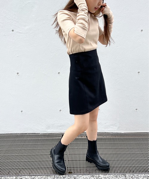 one way（ワンウェイ）の「ハイウエスト台形スカート（スカート・レディース・ホワイト/ブラック/ブルー・FREE/M/S）」の20枚目の写真