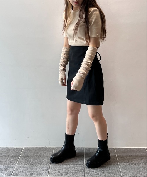 one way（ワンウェイ）の「ハイウエスト台形スカート（スカート・レディース・ホワイト/ブラック/ブルー・FREE/M/S）」の19枚目の写真