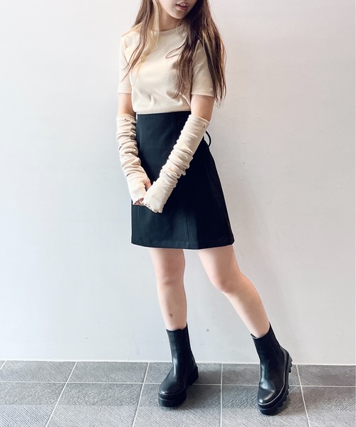 one way（ワンウェイ）の「ハイウエスト台形スカート（スカート・レディース・ホワイト/ブラック/ブルー・FREE/M/S）」の15枚目の写真