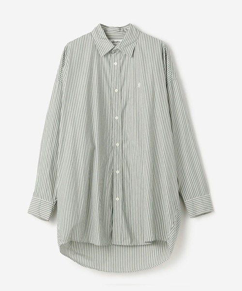 GYMPHLEX(ジムフレックス)の「Gymphlex | レギュラーカラー ワイドシャツ STRIPE WOMEN(シャツ/ブラウス・レディース・ブルー系その他5/グリーン系その他/ブルー系その他・12)」の2枚目の写真