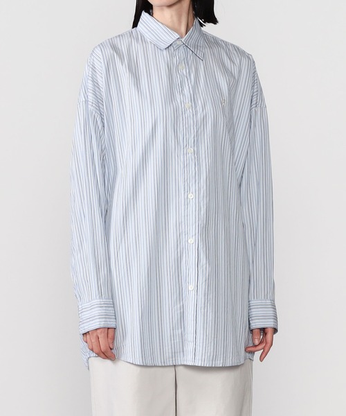 GYMPHLEX(ジムフレックス)の「Gymphlex | レギュラーカラー ワイドシャツ STRIPE WOMEN(シャツ/ブラウス・レディース・ブルー系その他5/グリーン系その他/ブルー系その他・12)」の3枚目の写真