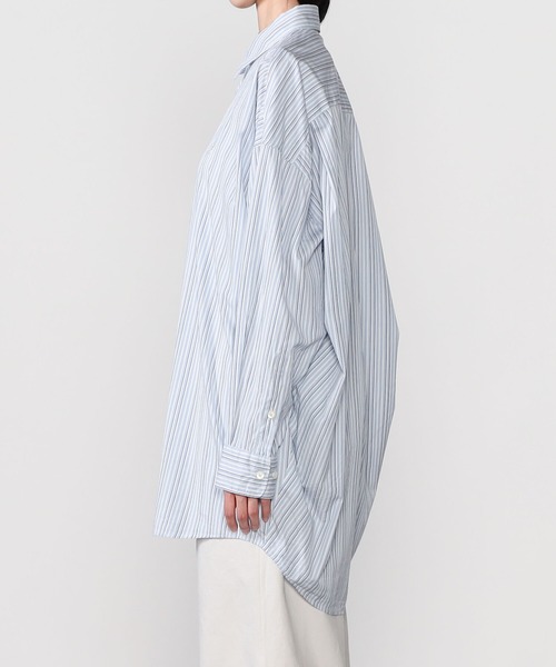 GYMPHLEX(ジムフレックス)の「Gymphlex | レギュラーカラー ワイドシャツ STRIPE WOMEN(シャツ/ブラウス・レディース・ブルー系その他5/グリーン系その他/ブルー系その他・12)」の7枚目の写真