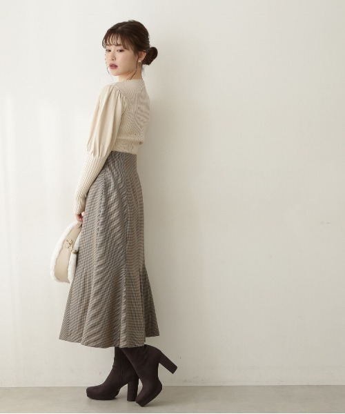 PROPORTION BODY DRESSING（プロポーションボディドレッシング）の「＜Ｅ＞ラメリブパフスリーブニット / 1212275901（ニット/セーター・レディース・ブラック/オフホワイト/ブラウン系その他・FREE）」の9枚目の写真