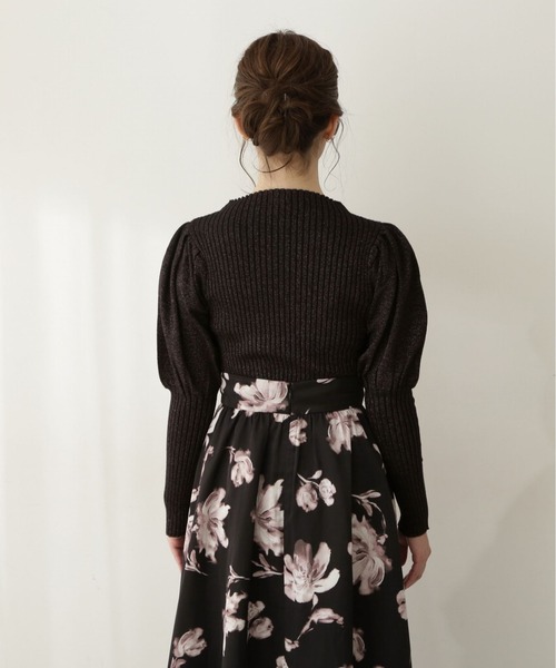 PROPORTION BODY DRESSING（プロポーションボディドレッシング）の「＜Ｅ＞ラメリブパフスリーブニット / 1212275901（ニット/セーター・レディース・ブラック/オフホワイト/ブラウン系その他・FREE）」の11枚目の写真