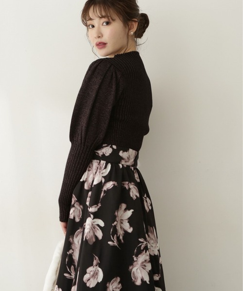 PROPORTION BODY DRESSING（プロポーションボディドレッシング）の「＜Ｅ＞ラメリブパフスリーブニット / 1212275901（ニット/セーター・レディース・ブラック/オフホワイト/ブラウン系その他・FREE）」の12枚目の写真