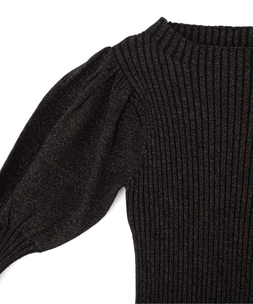 PROPORTION BODY DRESSING（プロポーションボディドレッシング）の「＜Ｅ＞ラメリブパフスリーブニット / 1212275901（ニット/セーター・レディース・ブラック/オフホワイト/ブラウン系その他・FREE）」の18枚目の写真