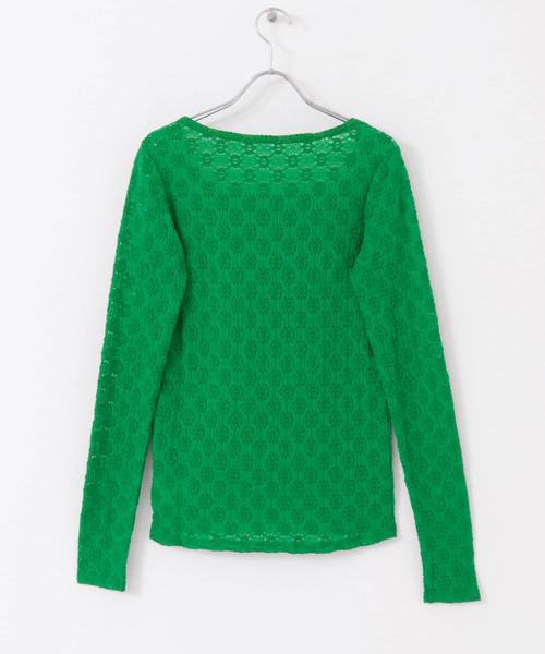 URBAN RESEARCH（アーバンリサーチ）の「スクエアネックレースカットソー（Tシャツ/カットソー・レディース・ブラック/オフホワイト/グリーン・FREE）」の12枚目の写真