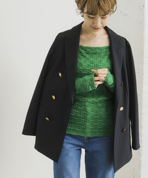 URBAN RESEARCH（アーバンリサーチ）の「スクエアネックレースカットソー（Tシャツ/カットソー・レディース・ブラック/オフホワイト/グリーン・FREE）」の16枚目の写真