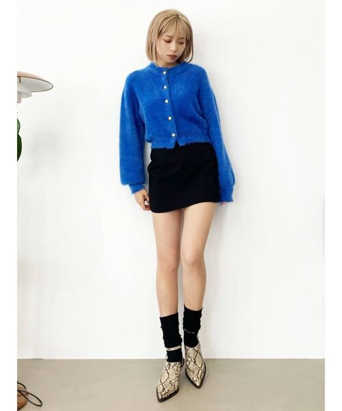 EMODA（エモダ）の「コンパクトニットカーディガン（カーディガン/ボレロ・レディース・ブラック/アイボリー/イエロー/ブルー・FREE）」の14枚目の写真