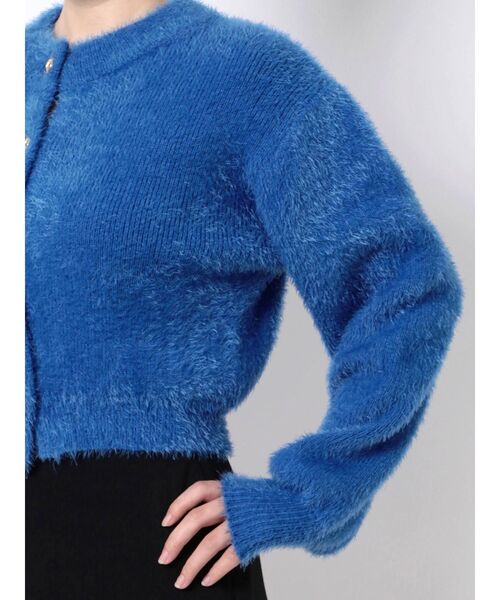 EMODA（エモダ）の「コンパクトニットカーディガン（カーディガン/ボレロ・レディース・ブラック/アイボリー/イエロー/ブルー・FREE）」の7枚目の写真