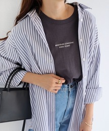 ミニエンブロイダリーロゴ長袖Tシャツ