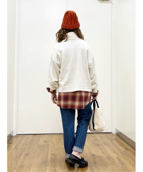 Champion（チャンピオン）の「【Champion】無地ハーフジップ（スウェット・レディース・ブラック/ホワイト/グリーン/グレー・L/M）」の13枚目の写真