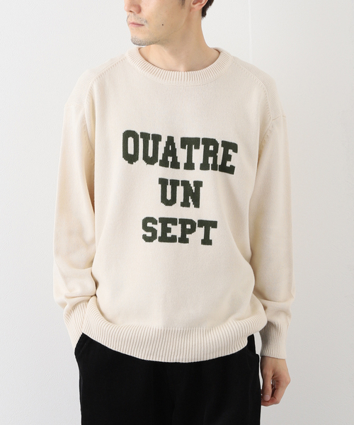 417 EDIFICE（フォーワンセブンエディフィス）の「417 インターシャニット（ニット/セーター・メンズ・チャコールグレー/ブラウン/アイボリー・MEDIUM/LARGE）」の2枚目の写真