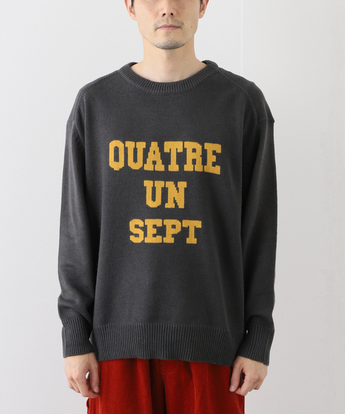 417 EDIFICE（フォーワンセブンエディフィス）の「417 インターシャニット（ニット/セーター・メンズ・チャコールグレー/ブラウン/アイボリー・MEDIUM/LARGE）」の5枚目の写真