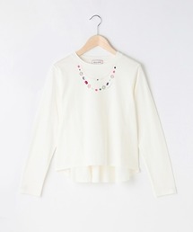 mezzo piano Junior（メゾピアノジュニア）の「ジュエルネックレス長袖Tシャツ（Tシャツ/カットソー・キッズ）」