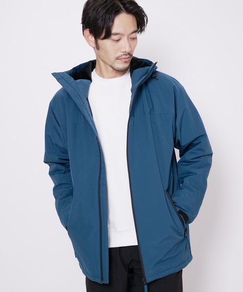 Blue Standard (ブルースタンダード)の「【BLUE STANDARD/ブルースタンダード】超撥水 耐水圧10,000mm 裏シャギーフリース使い 防風 ストレッチジャケット ナイロンジャケット マウンテンパーカー(マウンテンパーカー・メンズ・ターコイズブルー/杢グレー/ネイビー/ブラック・XX-LARGE/SMALL/MEDIUM/LARGE/X-LARGE)」の4枚目の写真