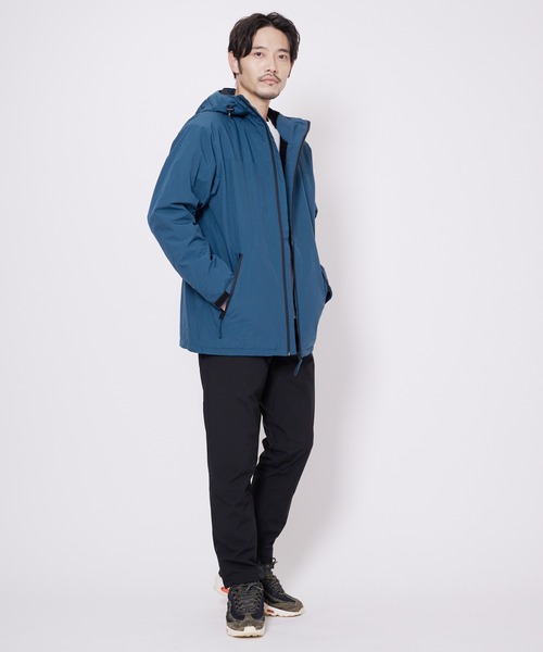 Blue Standard (ブルースタンダード)の「【BLUE STANDARD/ブルースタンダード】超撥水 耐水圧10,000mm 裏シャギーフリース使い 防風 ストレッチジャケット ナイロンジャケット マウンテンパーカー(マウンテンパーカー・メンズ・ターコイズブルー/杢グレー/ネイビー/ブラック・XX-LARGE/SMALL/MEDIUM/LARGE/X-LARGE)」の9枚目の写真