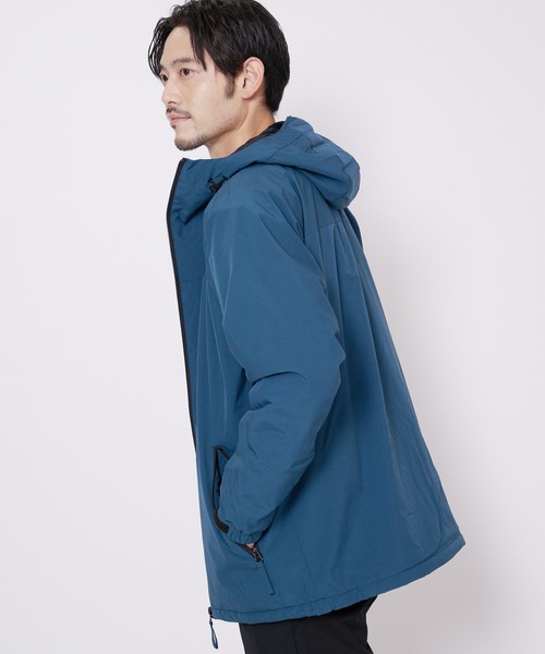 Blue Standard (ブルースタンダード)の「【BLUE STANDARD/ブルースタンダード】超撥水 耐水圧10,000mm 裏シャギーフリース使い 防風 ストレッチジャケット ナイロンジャケット マウンテンパーカー(マウンテンパーカー・メンズ・ターコイズブルー/杢グレー/ネイビー/ブラック・XX-LARGE/SMALL/MEDIUM/LARGE/X-LARGE)」の14枚目の写真